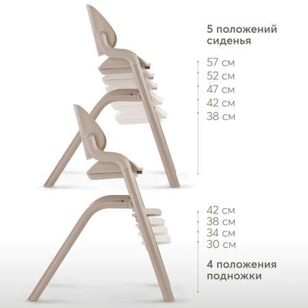 Стульчик для кормления Happy Baby Charley бежевый