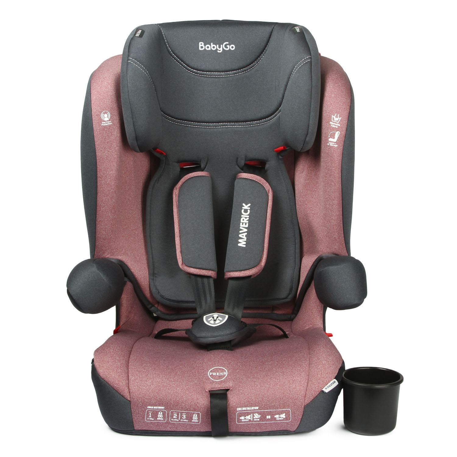 Автокресло BabyGo Maverick New Isofix 0+/1/2/3 (0-36 кг) красный - фото 10