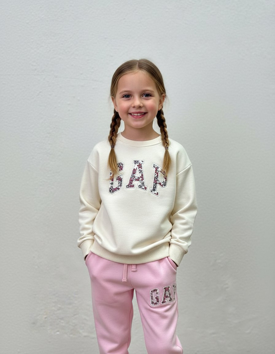 Свитшот и брюки Zara гап сердечки 2025 - фото 2