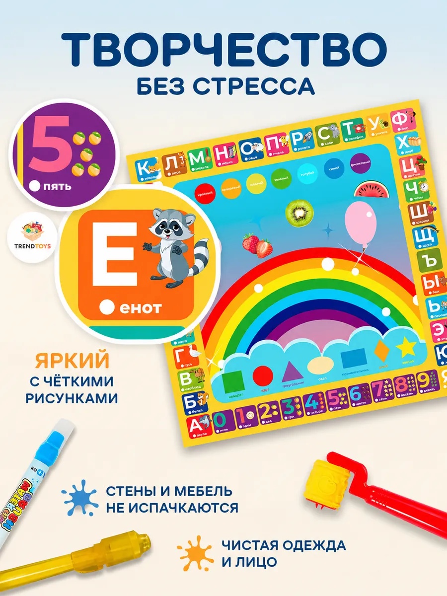 Акварисование TrendToys Коврик для рисования водой - фото 2