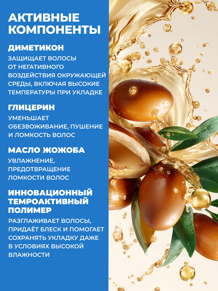 Крем-спрей 21в1 для волос Лошадиная сила с термозащитой для укладки несмываемый 250мл - фото 5