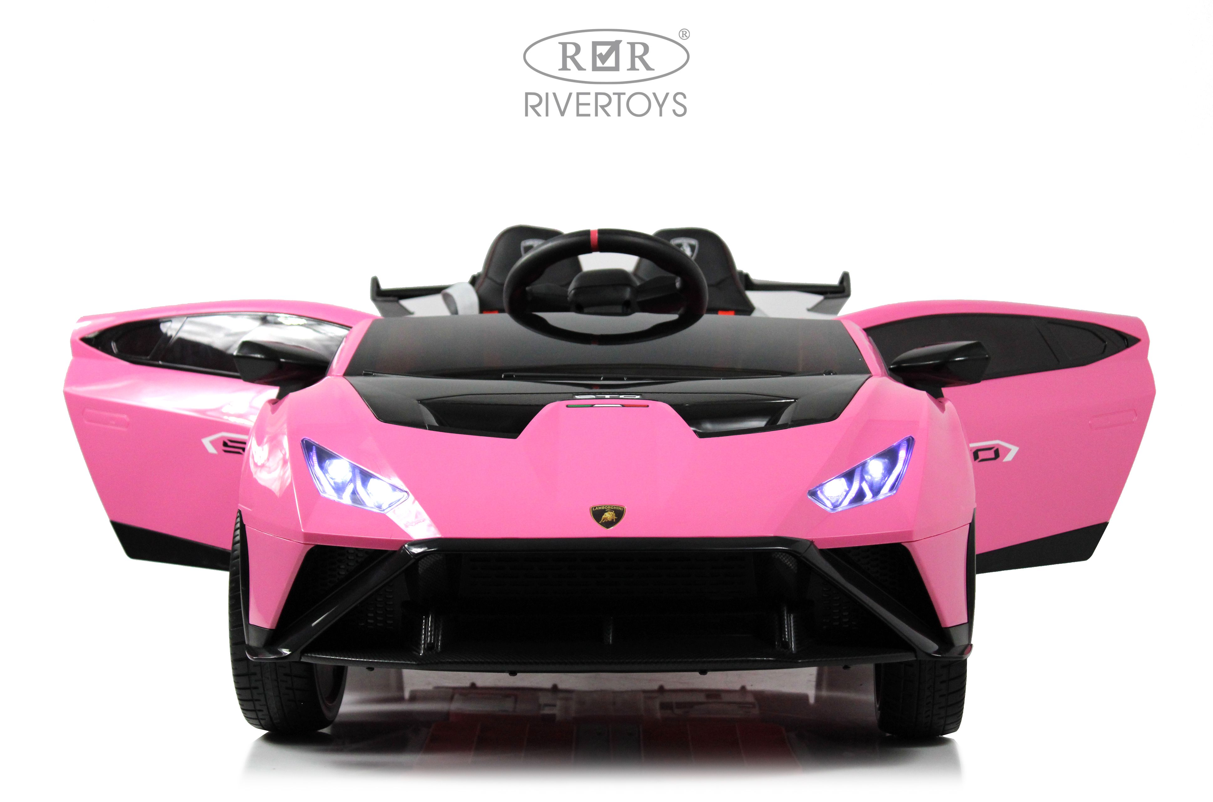 Электромобиль RIVERTOYS Lamborghini E888EE-PINK С пультом ДУ - фото 9