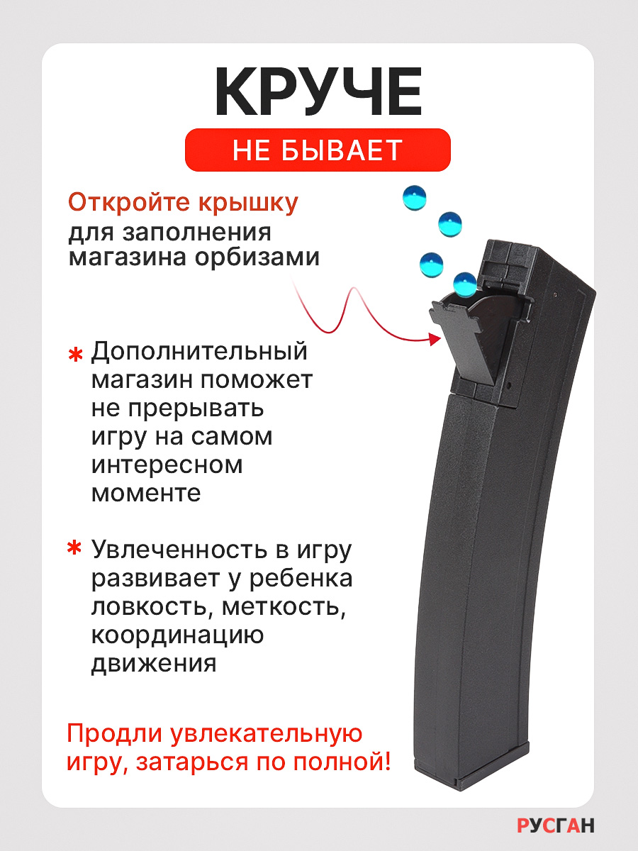 Комплектующее для игрушечного оружия RUSHGAN магазин к автомату MP5A3 - фото 2