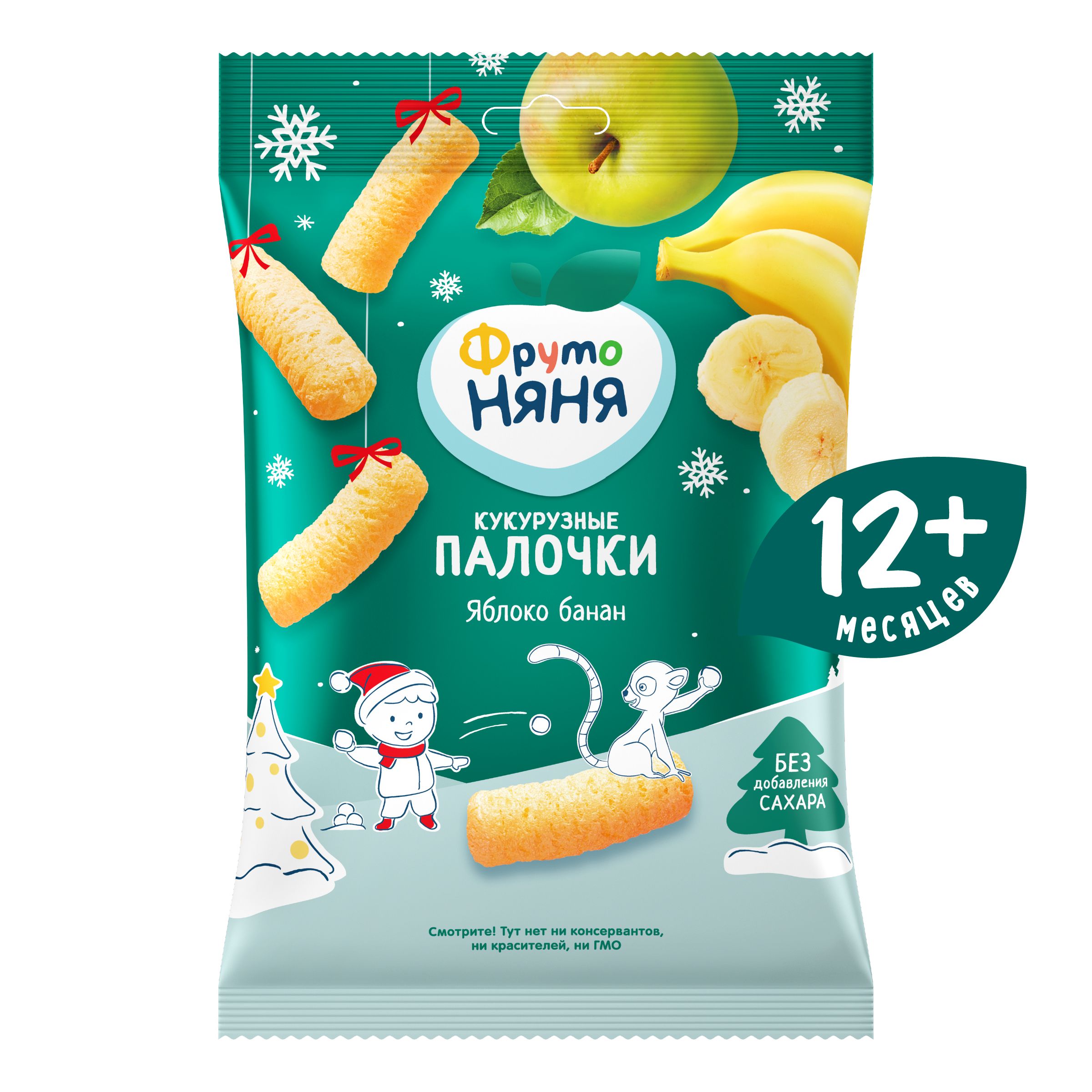 Кукурузные палочки ФрутоНяня яблоко-банан с 12 мес 20 г - фото 1