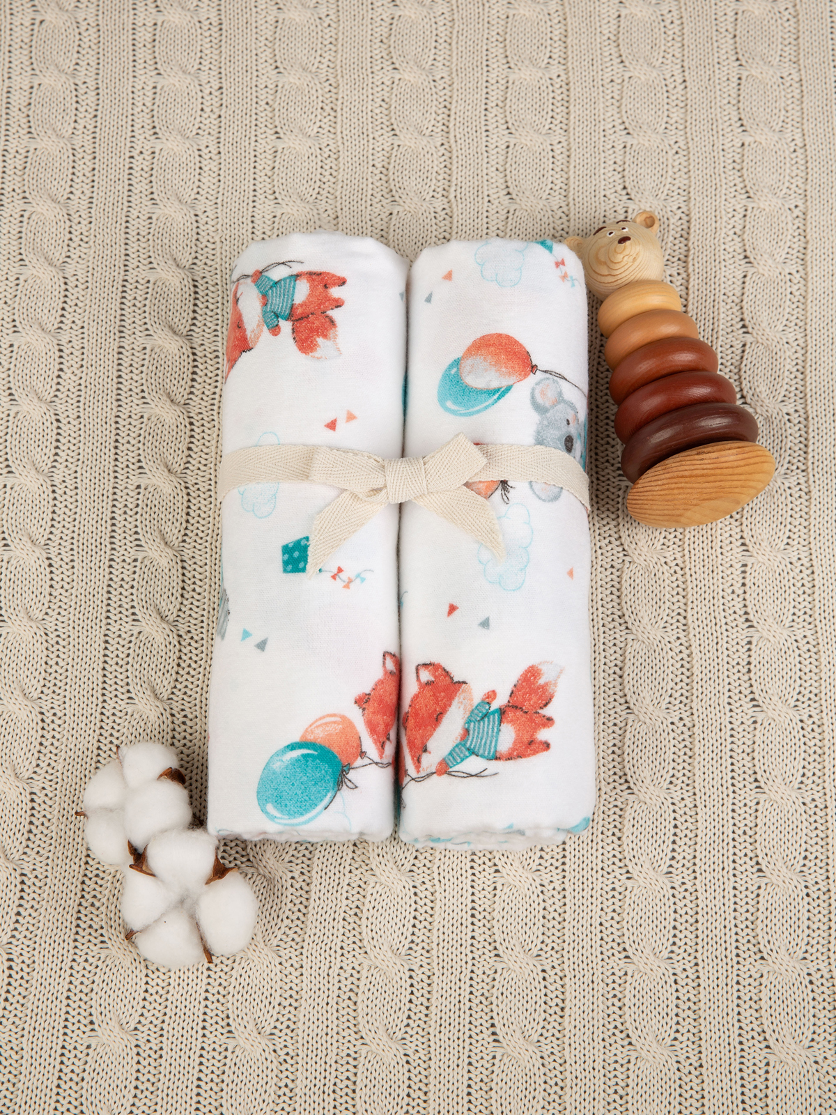 Пелёнка Чудо-Чадо фланель 90х120 см 2 шт. - фото 13