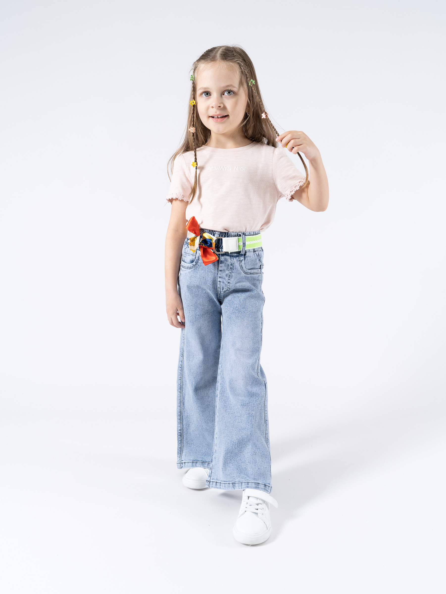Джинсы TiGaDa джинсы/палаццо/девочки/голубой - фото 14