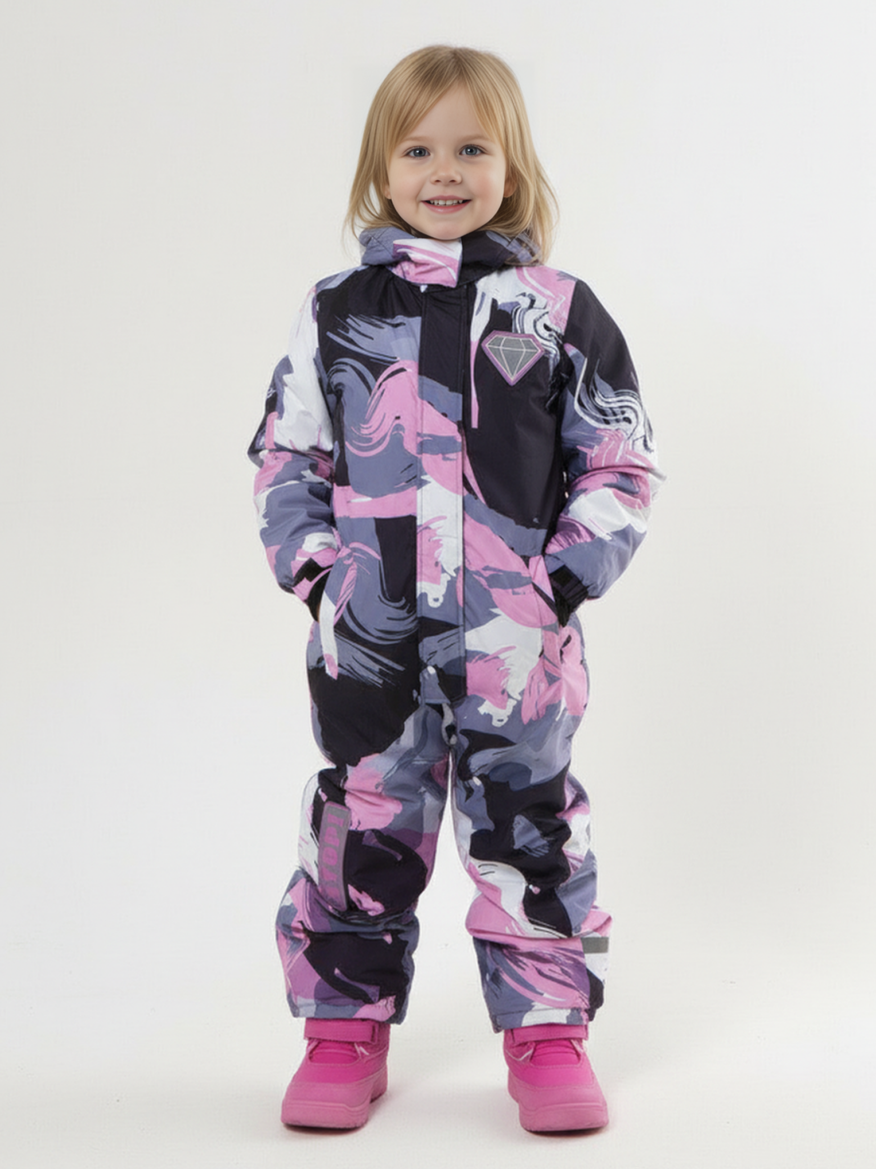 Комбинезон Saimaa Glo-10 серо-розовый - фото 17