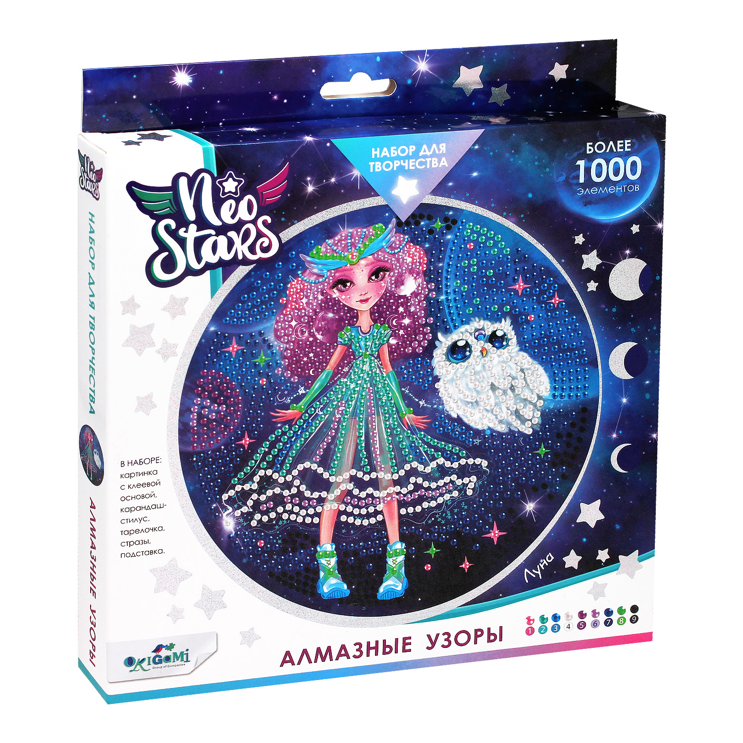 Алмазная мозаика ORIGAMI Луна - фото 1