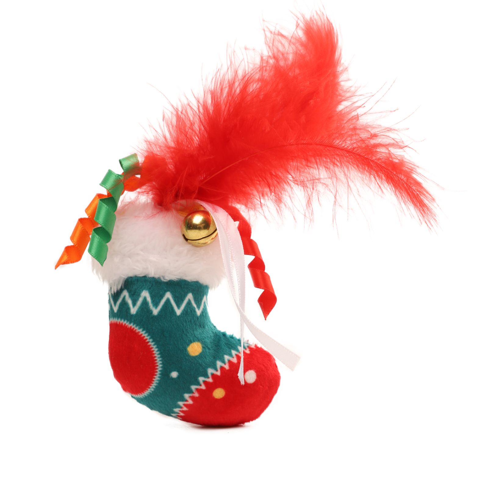 Игрушка для кошек GiGwi X-mas Tales Праздничный сапожок мягкая 9*15см - фото 1