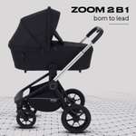 Коляска 2в1 MOWbaby Zoom 2в1, silver black серый