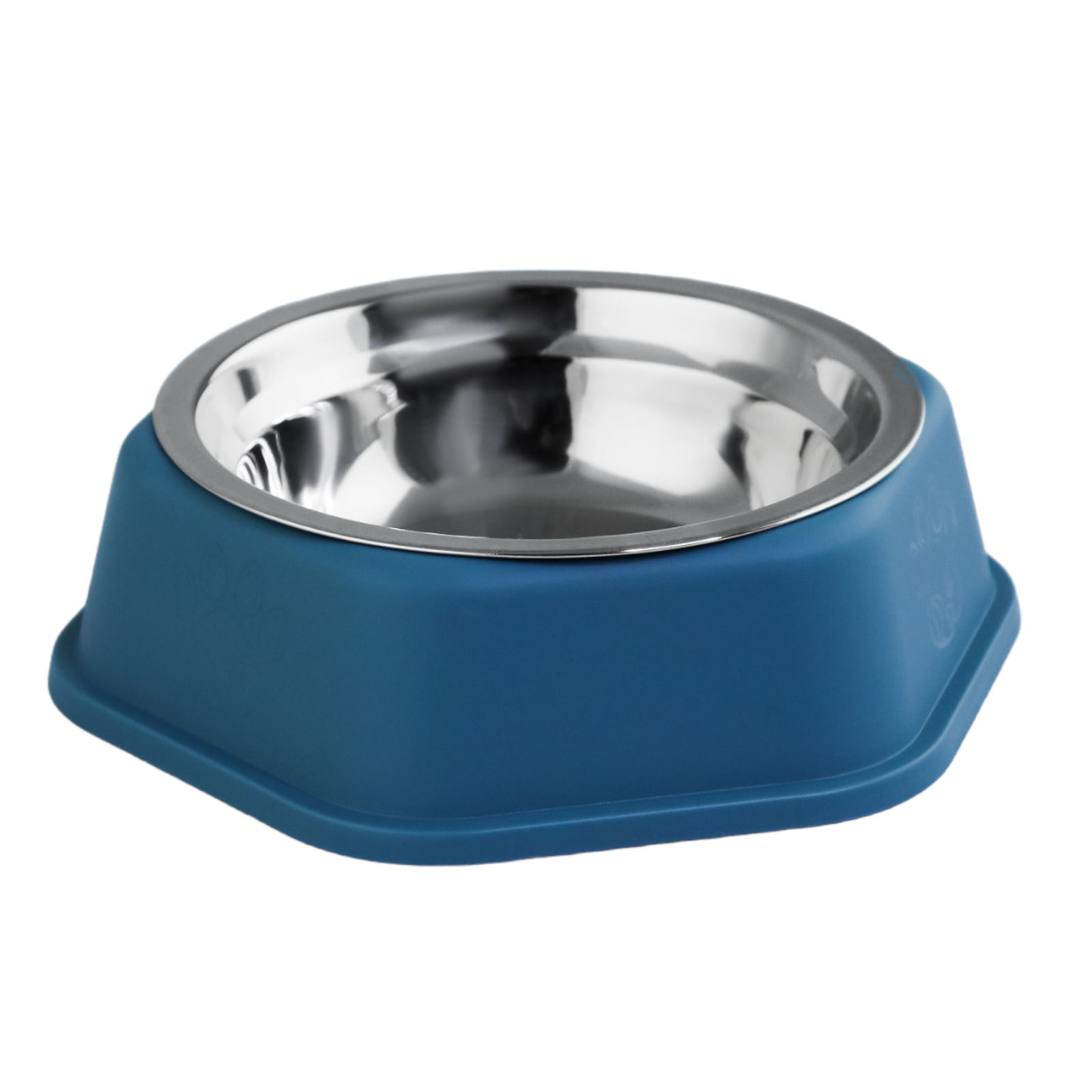 Миска для животных Не Один Дома Лапка 19.5*19.5*6см Голубой - фото 1