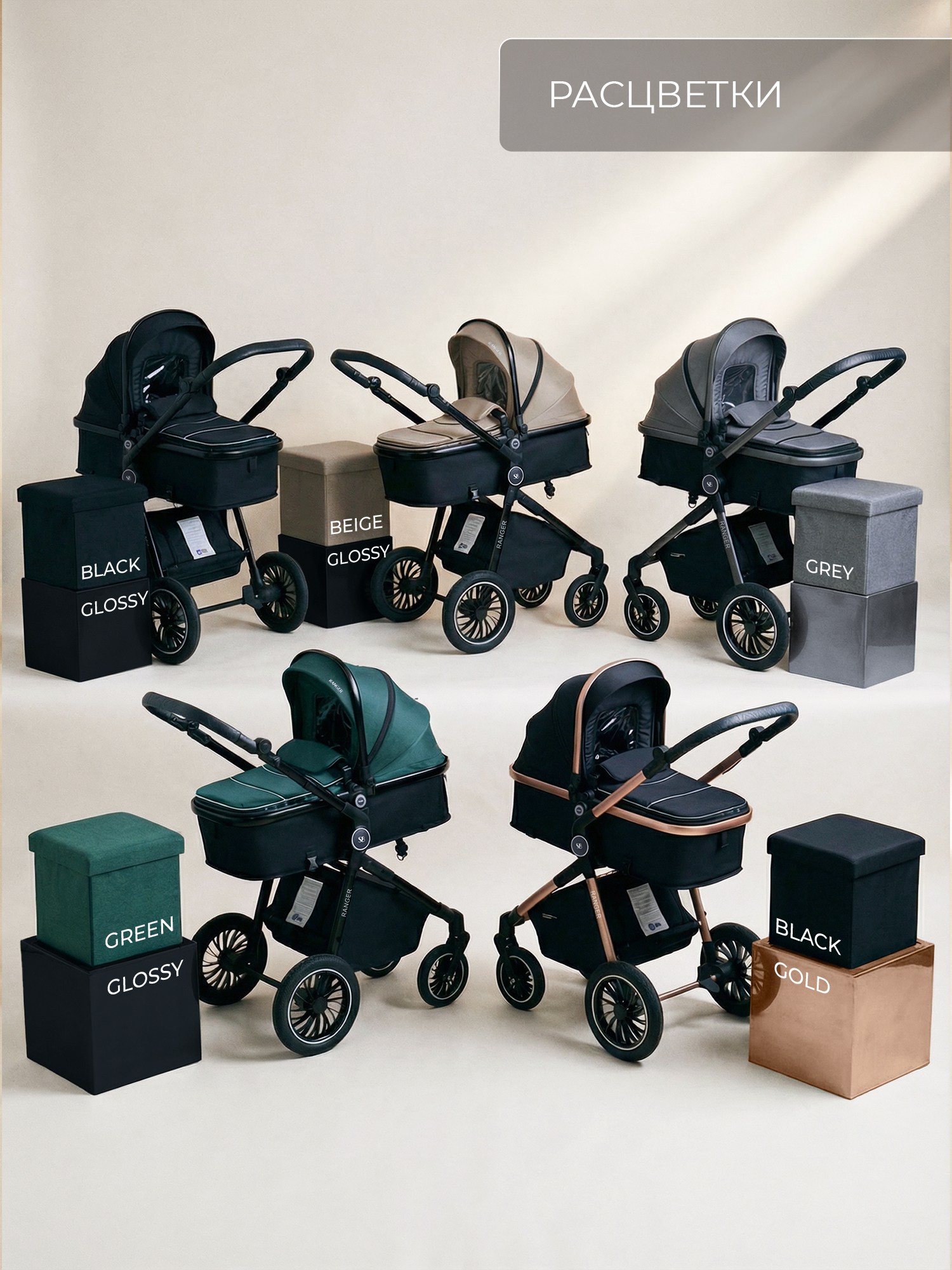 Коляска трансформер Sweet Baby Ranger Green Glossy зеленый - фото 14