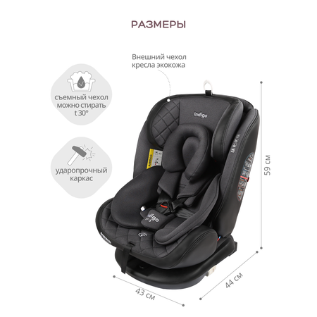 Автокресло Indigo Aero Isofix 0+/1/2/3 (0-36 кг)