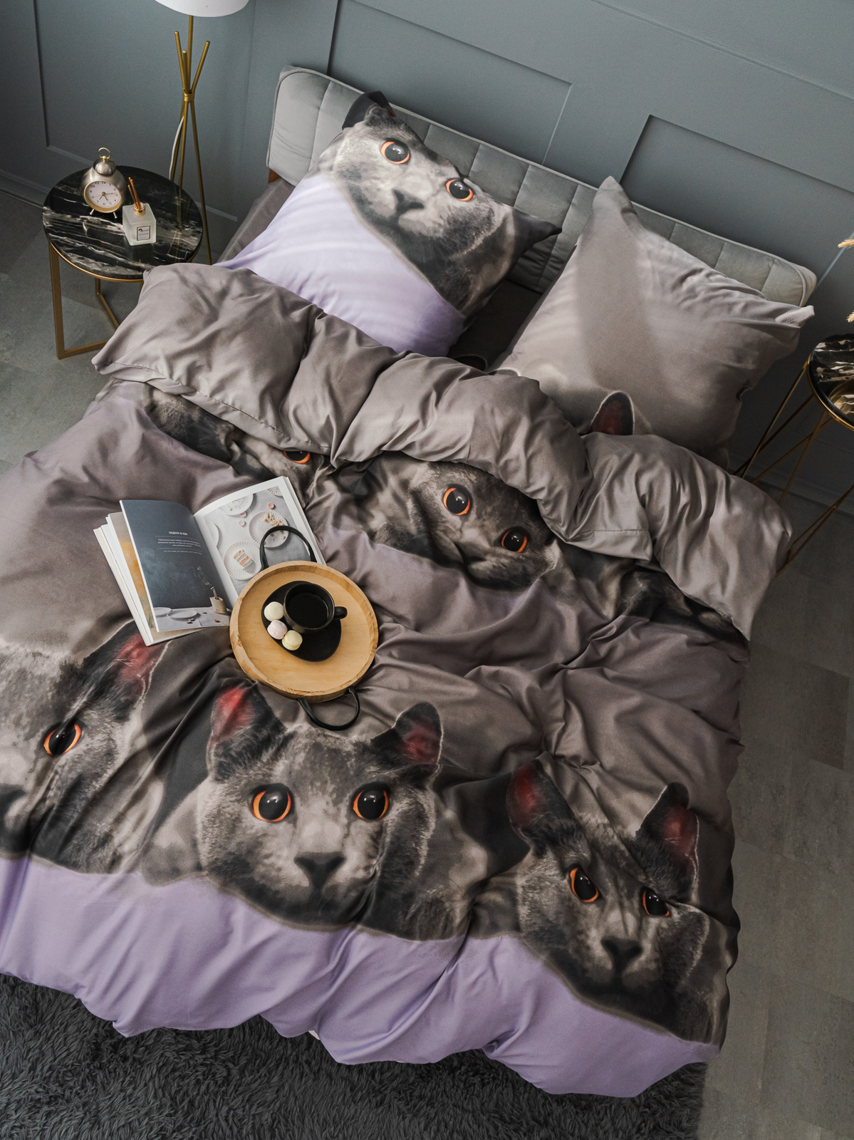 Комплект постельного белья PAVLine Котик двуспальный - фото 33