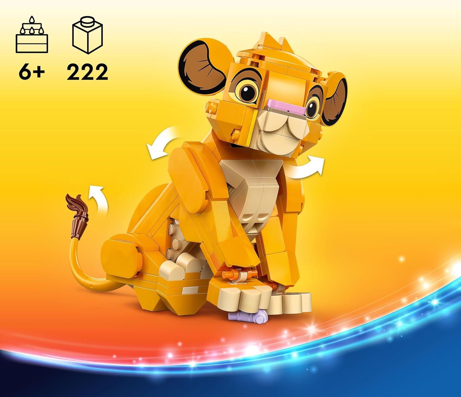Конструктор LEGO Disney Симба детеныш Короля Льва блочный - фото 6