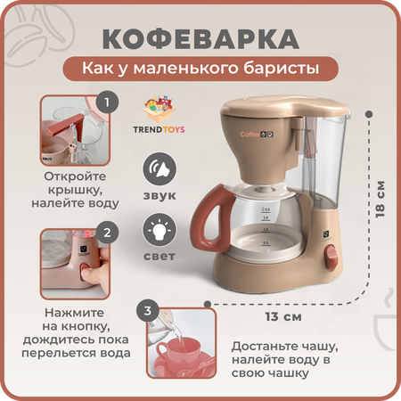 Игрушка TrendToys блендер, кофемашина, миксер, плита, продукты, тостер, посуда