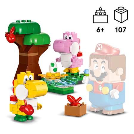 Конструктор LEGO Super Mario Набор Яичный лес Йоши блочный