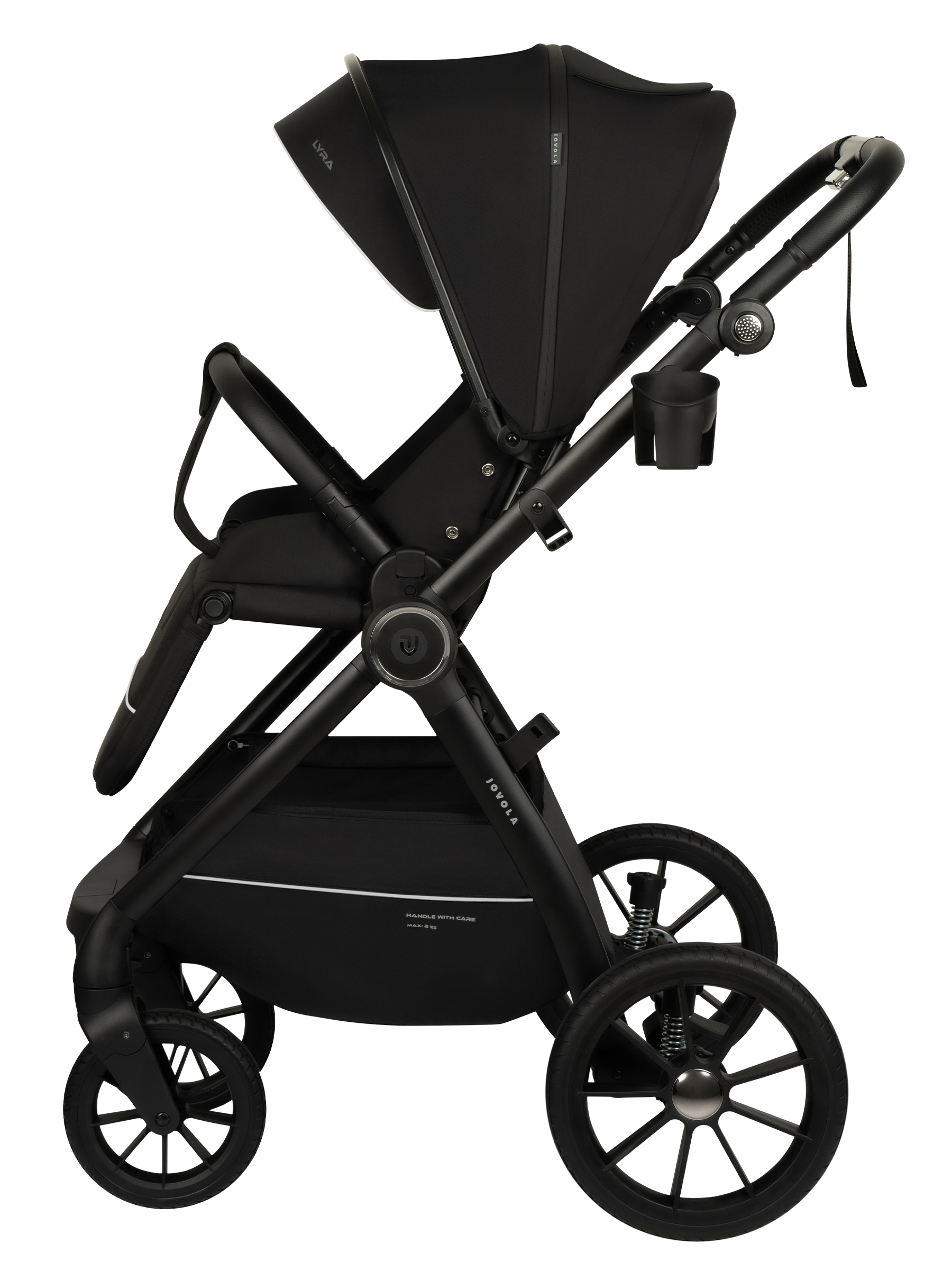 Коляска прогулочная JOVOLA LYRA черный - фото 25