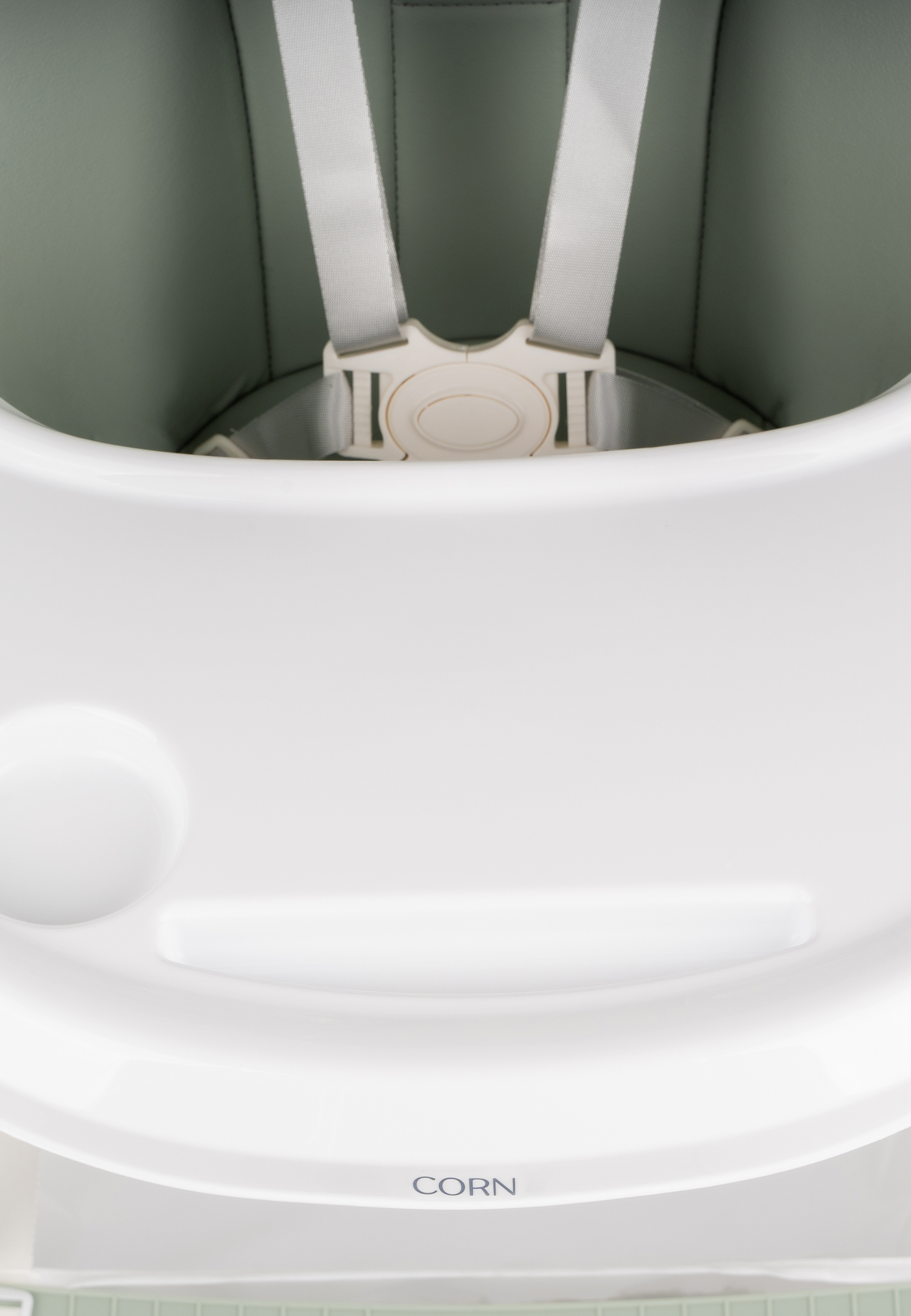 Стульчик для кормления Indigo Corn зеленый-серый - фото 9