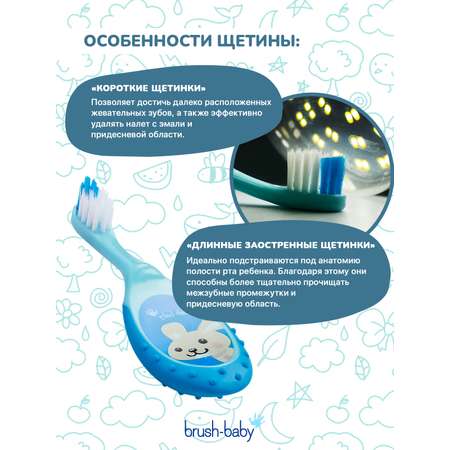 Зубная щетка классическая Brush-Baby от 0 лет