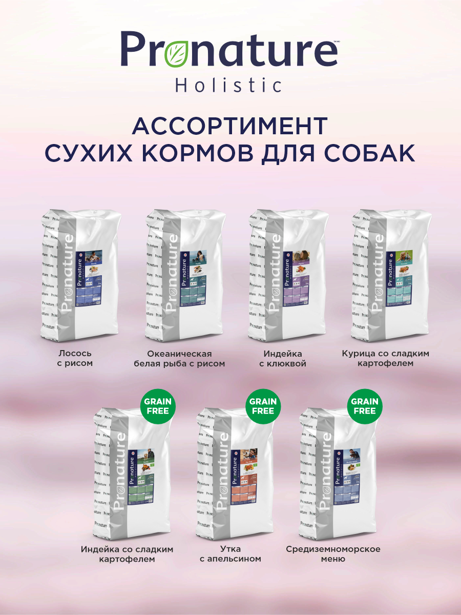 Корм для собак сухой Pronature Holistic Pan-Asia Grain Free беззерновой на утке с апельсином 10кг - фото 8