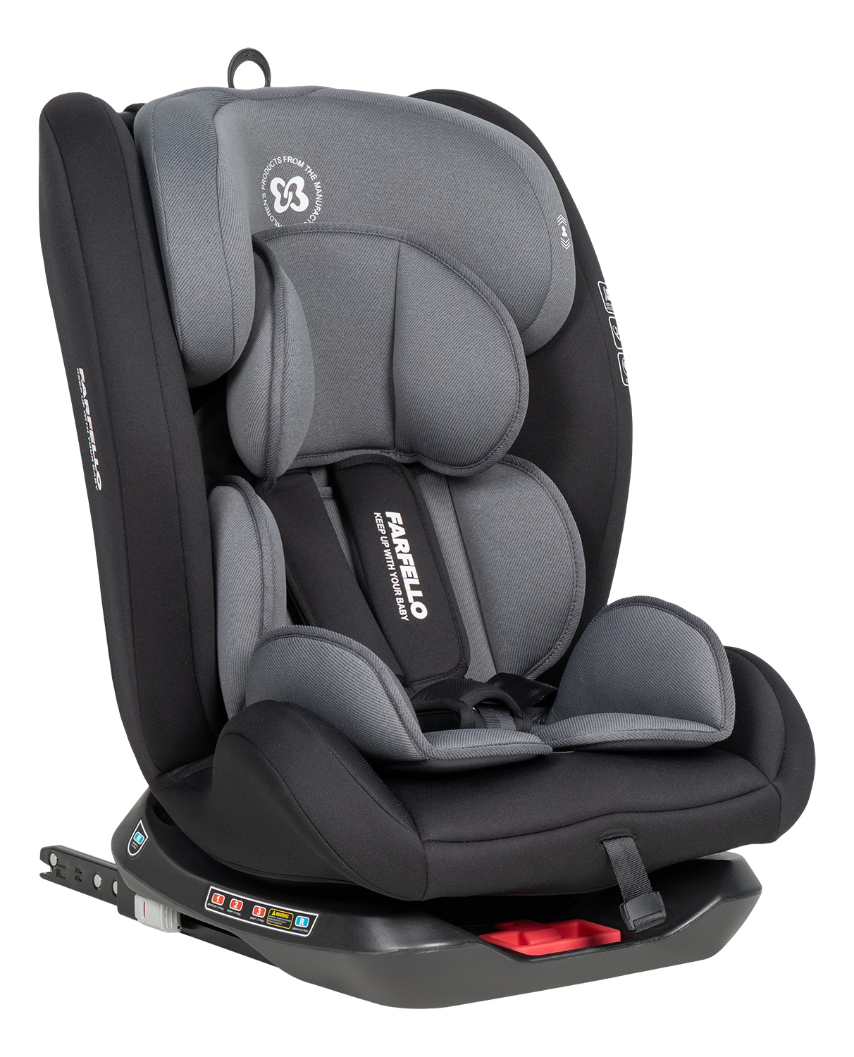 Автокресло Farfello Le 5 Isofix 0+/1/2/3 (0-36 кг) серый - фото 1