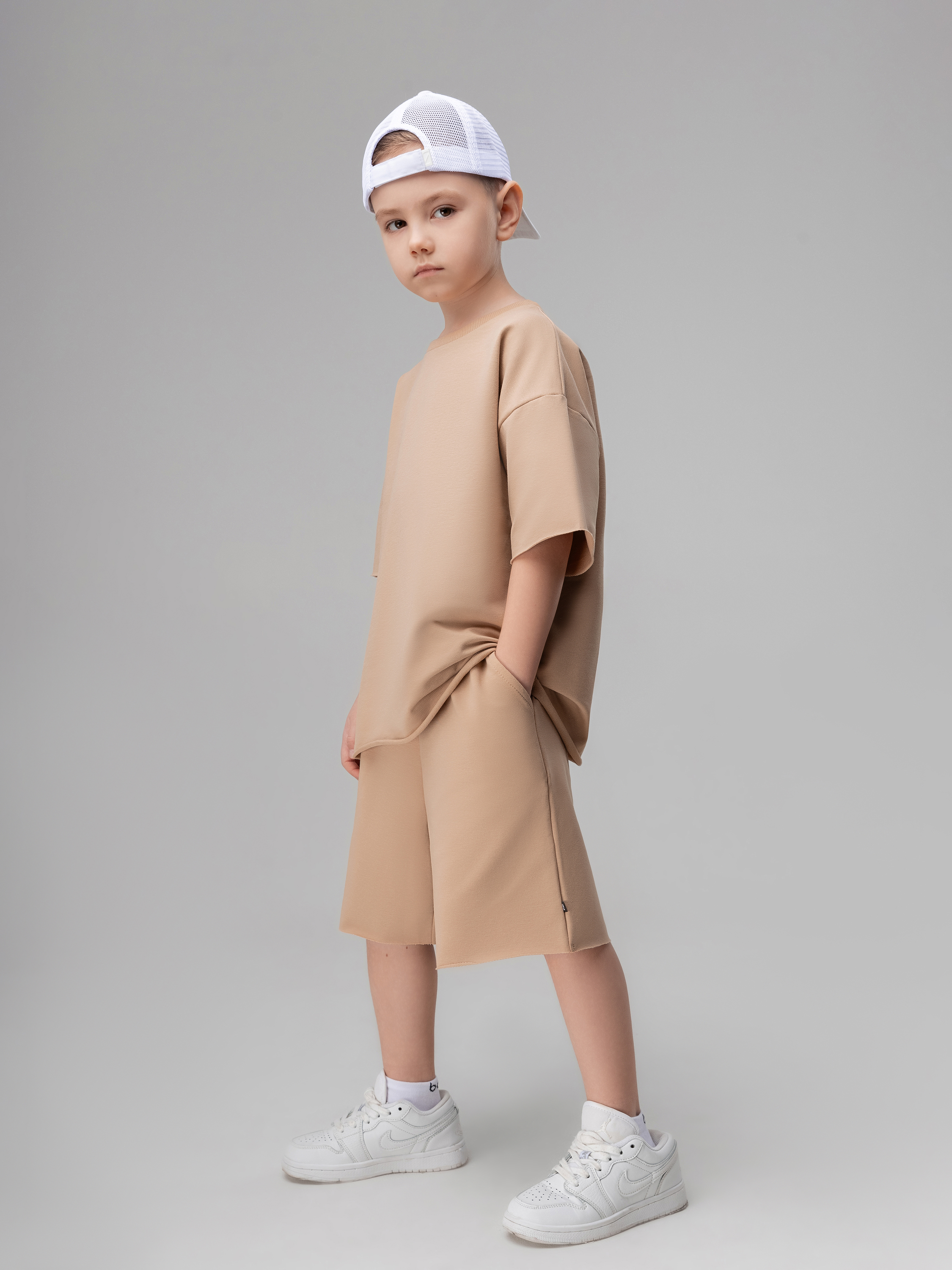 Футболка и шорты Bodo 11-289МU_бежевый - фото 4