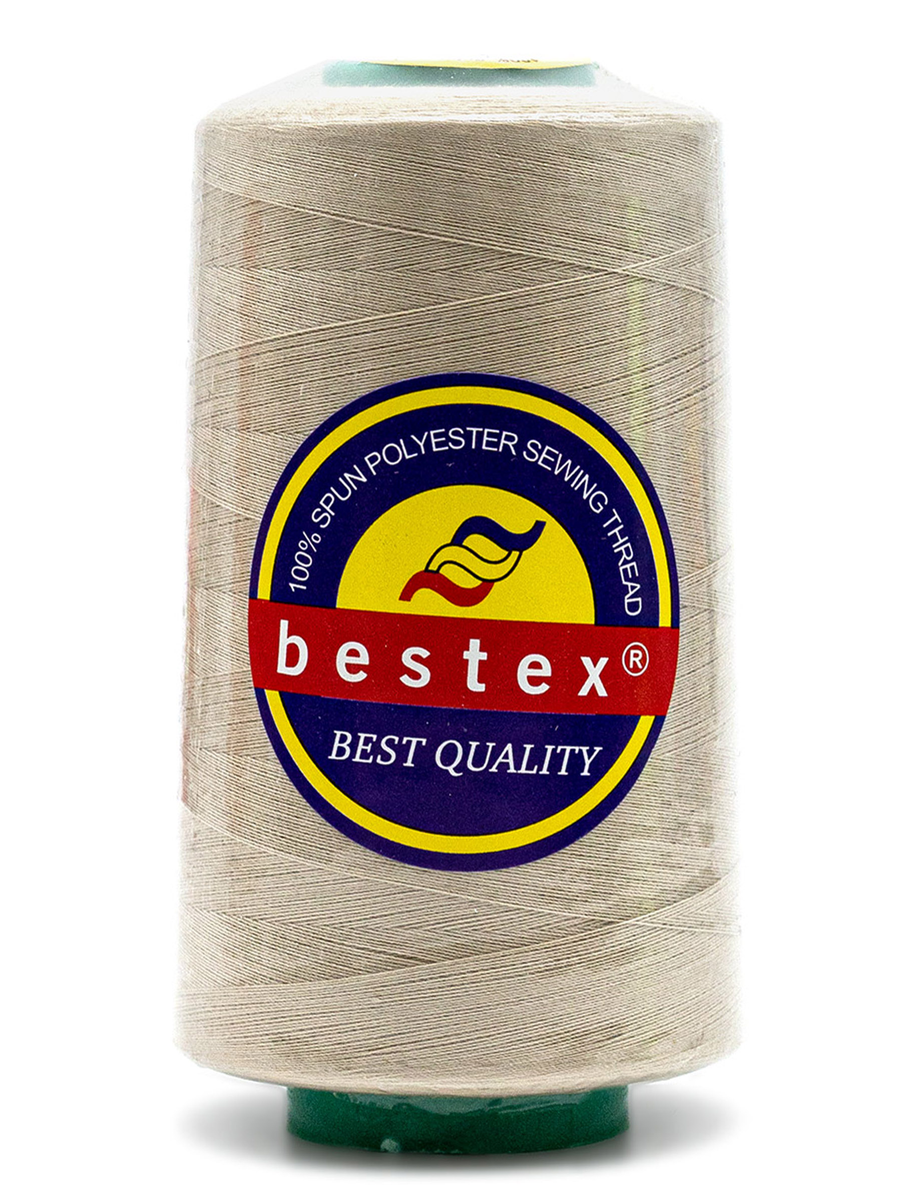 Нитки Bestex 50/2 5000 ярд 1 шт 230 светлый бежевый пепел - фото 5