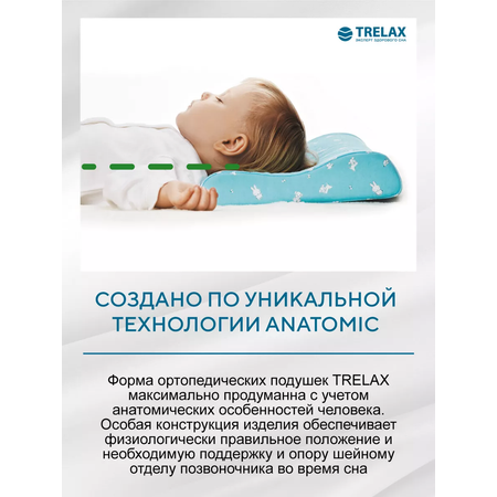 Ортопедическая подушка TRELAX детская П28 PRIMA