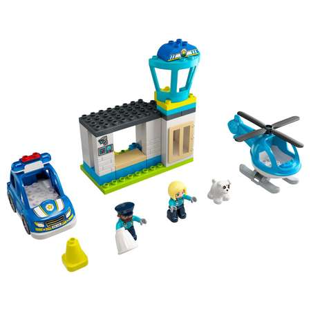 Конструктор LEGO DUPLO Полицейский участок и вертолёт блочный