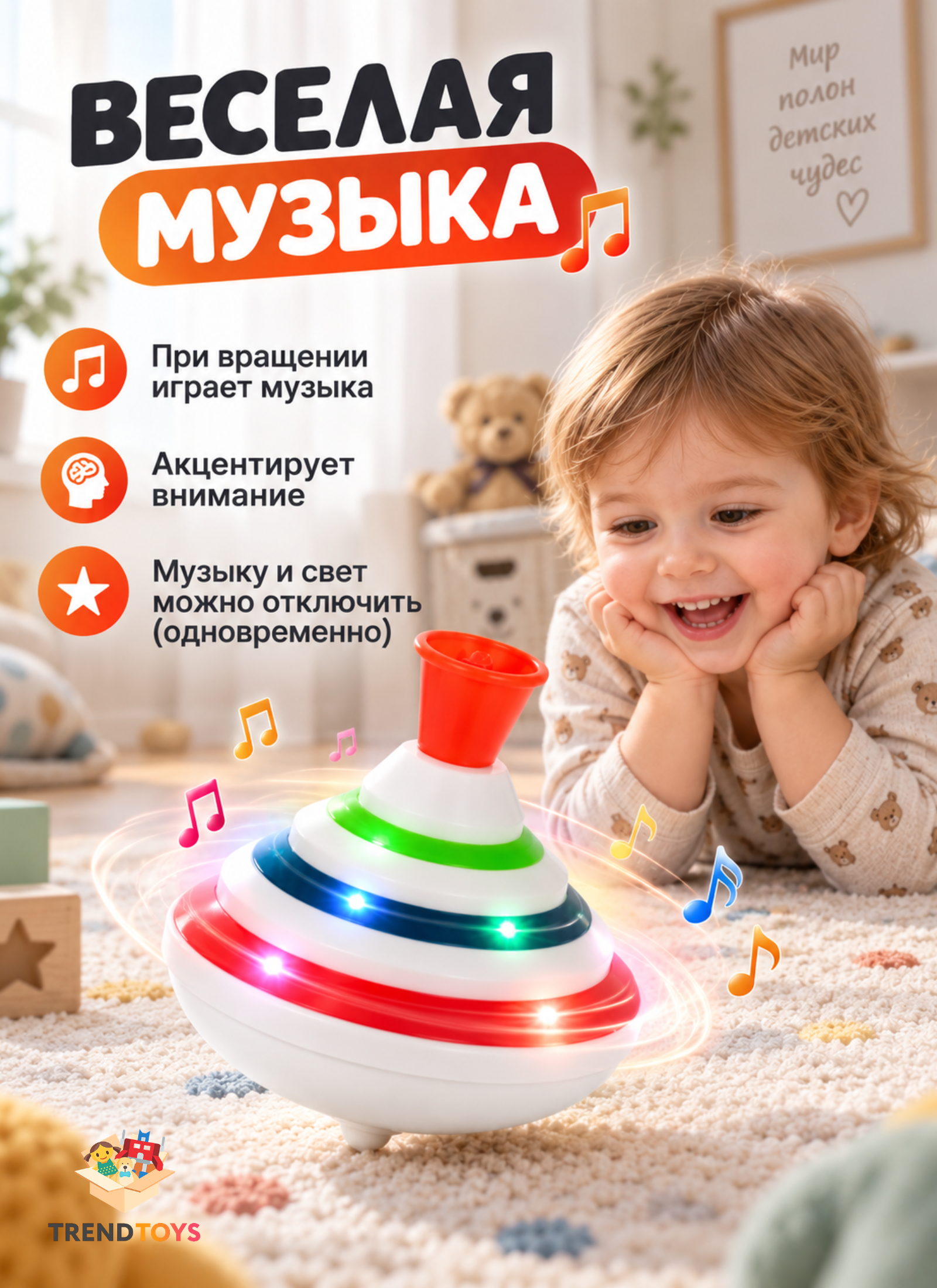 Игрушка TrendToys юла музыкальная - фото 2