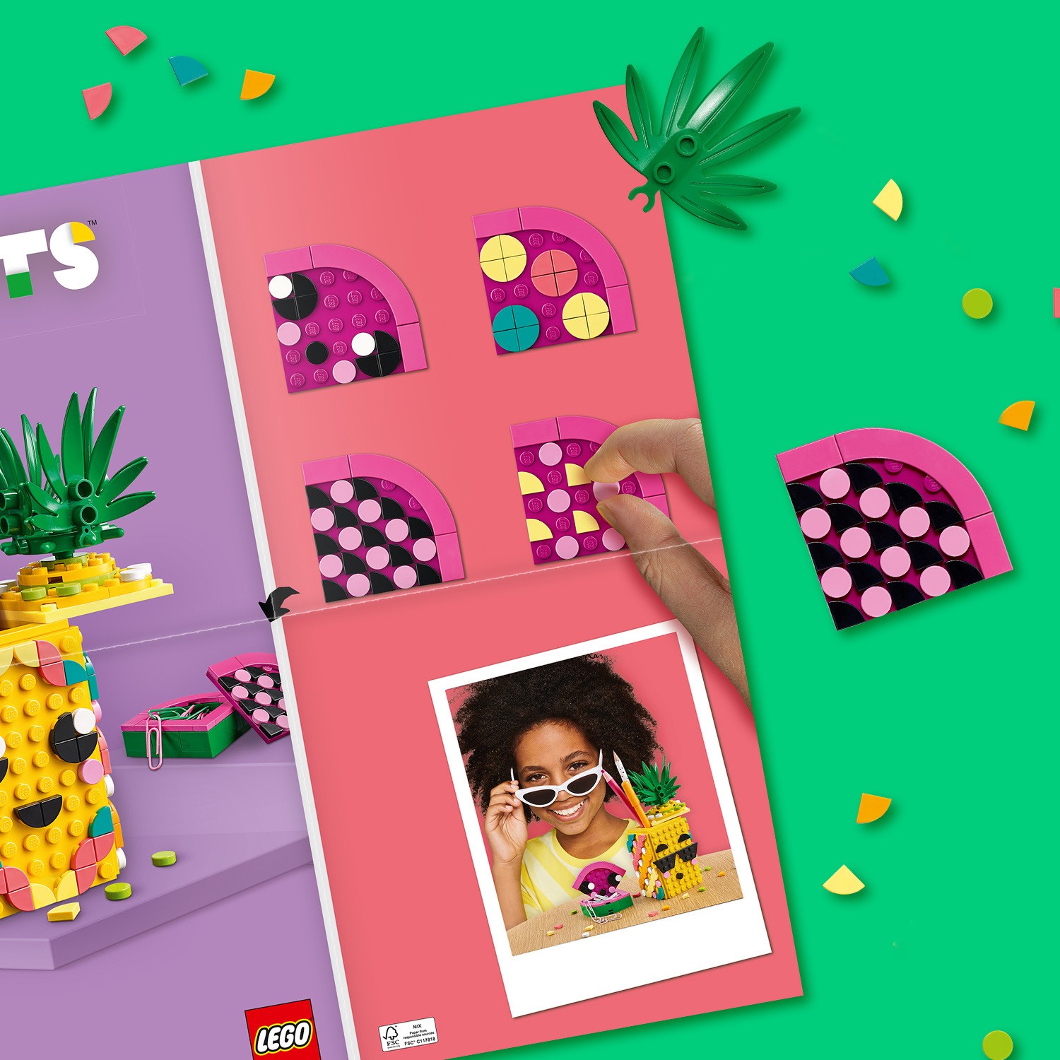 Конструктор LEGO DOTS Подставка Ананас блочный - фото 19