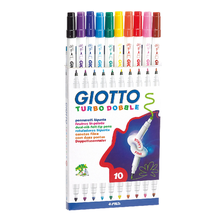 Фломастеры GIOTTO двусторонний 10 цв.