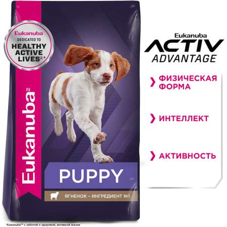 Корм для щенков Eukanuba 12кг Dog с ягненком для всех пород