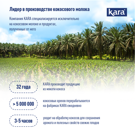 Сливки кокосовые Kara 200 мл