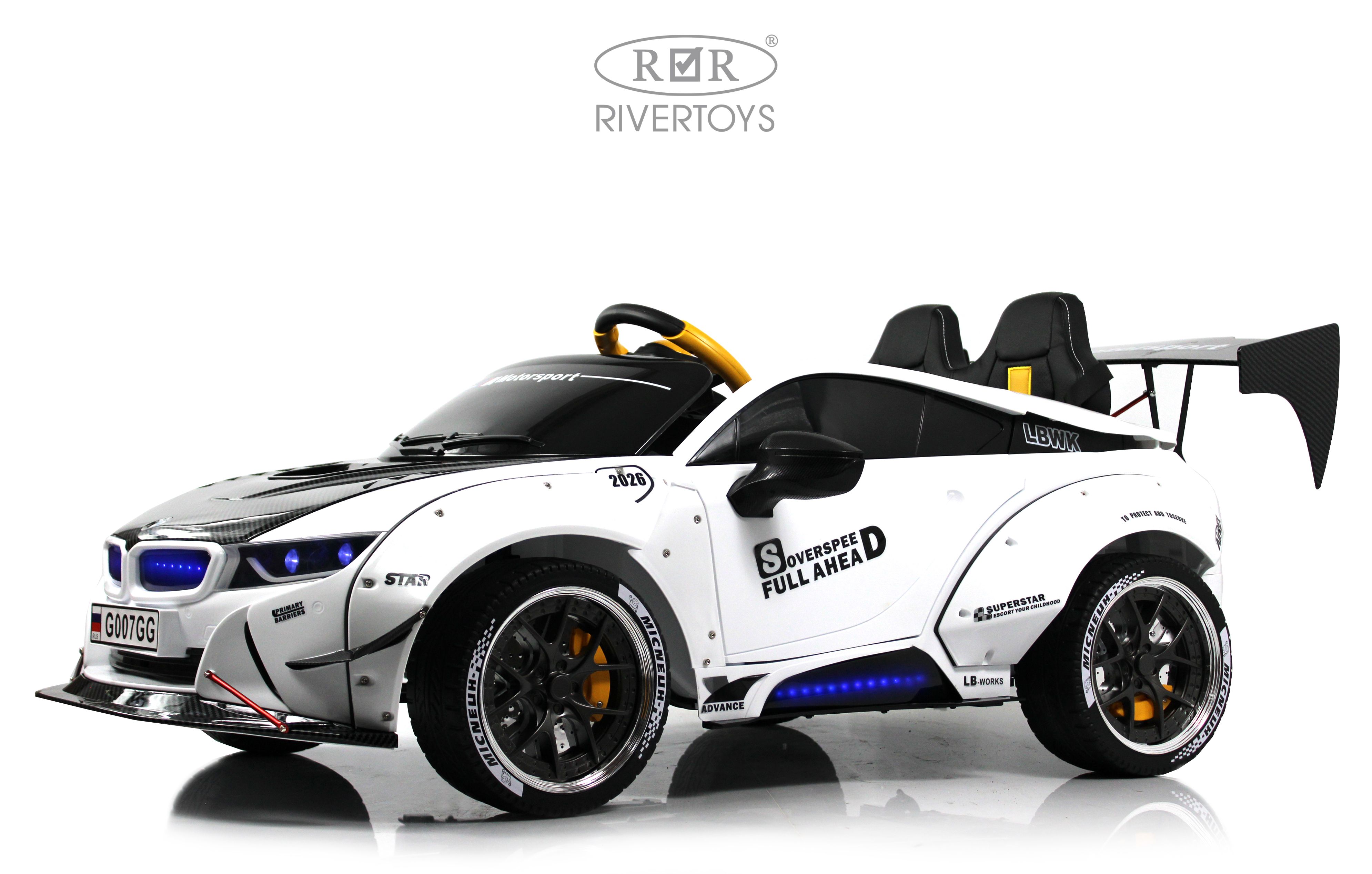 Электромобиль RIVERTOYS BMW G007GG-WHITE С пультом ДУ - фото 15