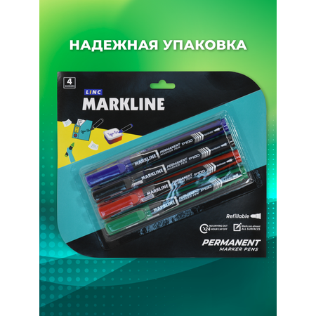 Маркеры LINC 4 цв.