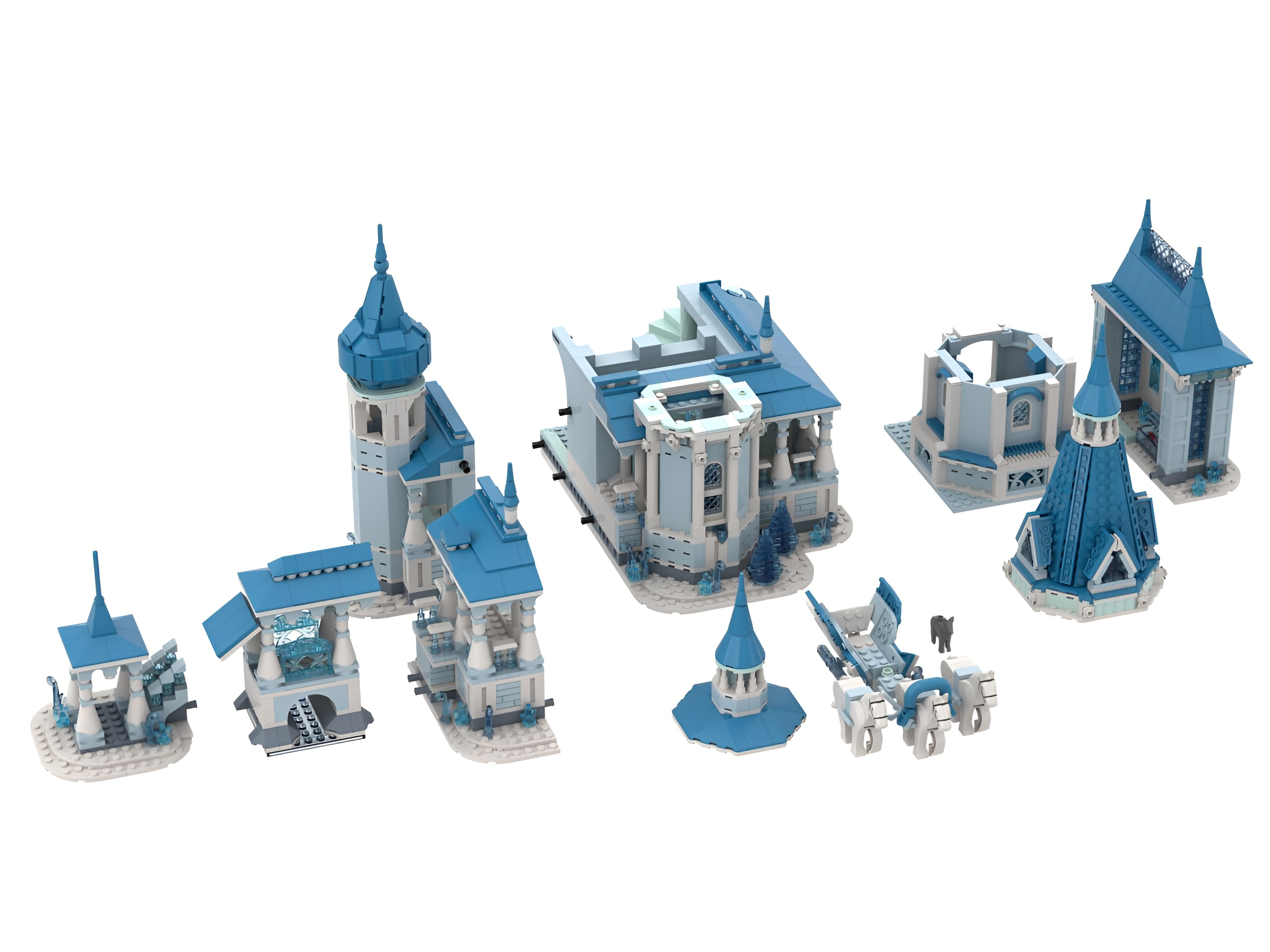 Конструктор brick labs Терем Морозко из мини-блоков 2188 дет. - фото 12