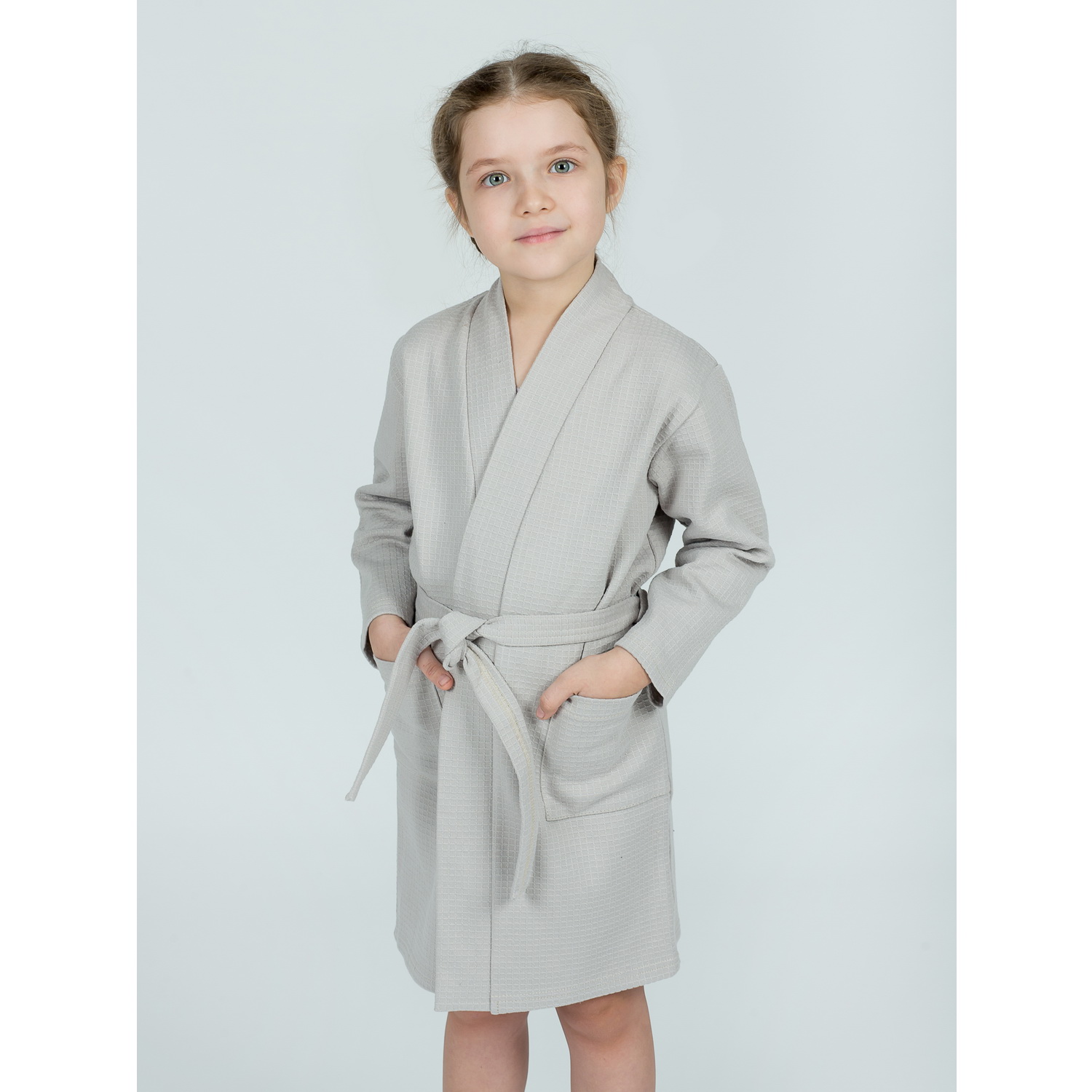 Халат KiMMi co К-1408913 св.серый - фото 10