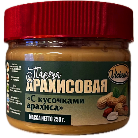 Паста Vichente арахис с кусочками 250г