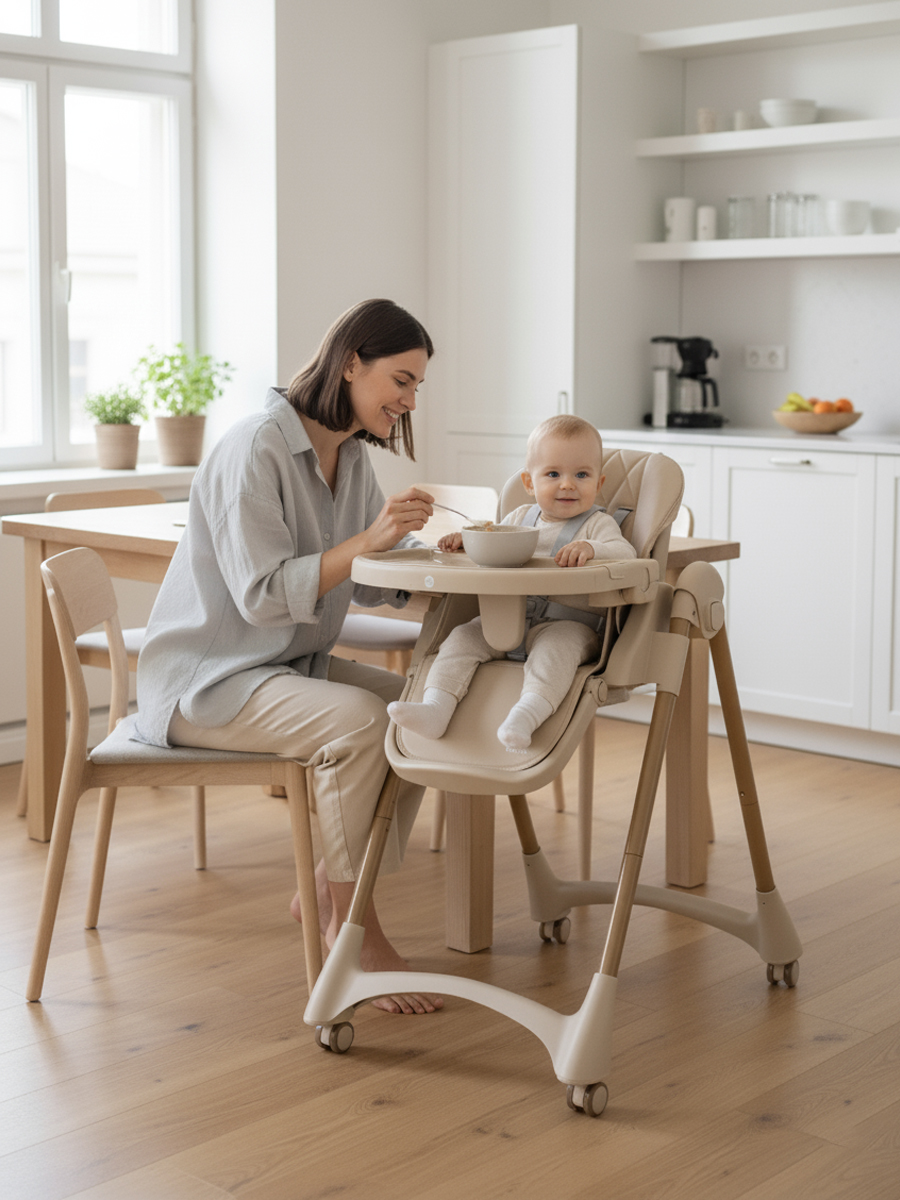 Стульчик для кормления Tomix Lucky V2 бежевый - фото 13