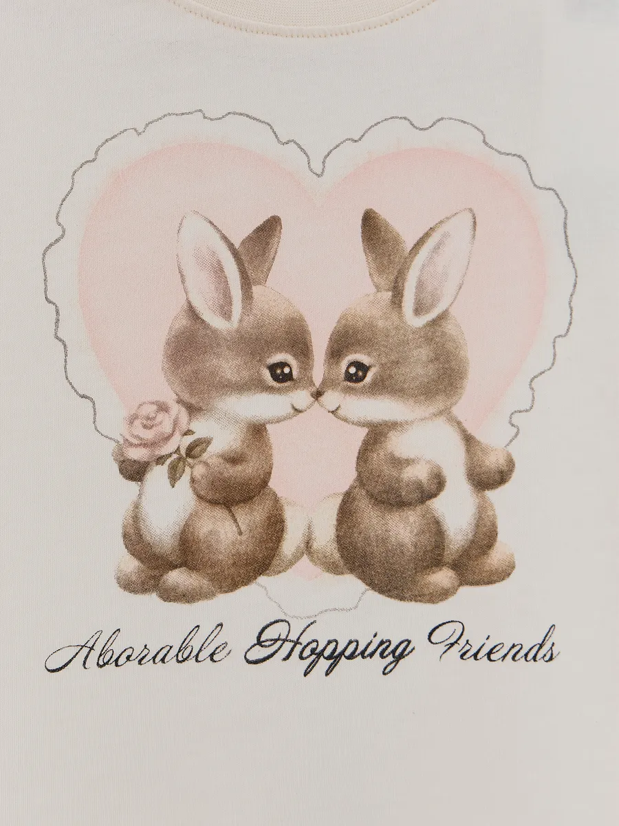 Пижама Mark Formelle (Марк Формэль) 567735/молочный +зайчики на розовом - фото 8