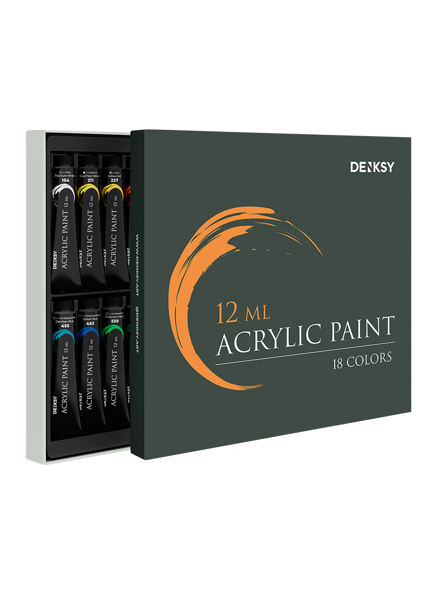 Краски акриловые DENKSY 18 цв. - фото 9