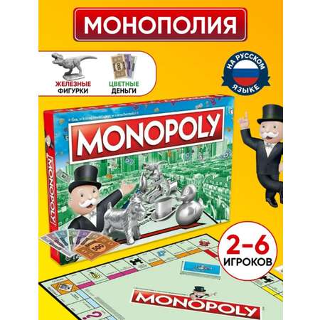 Настольная игра ТОТОША Монополия с желез. фишками