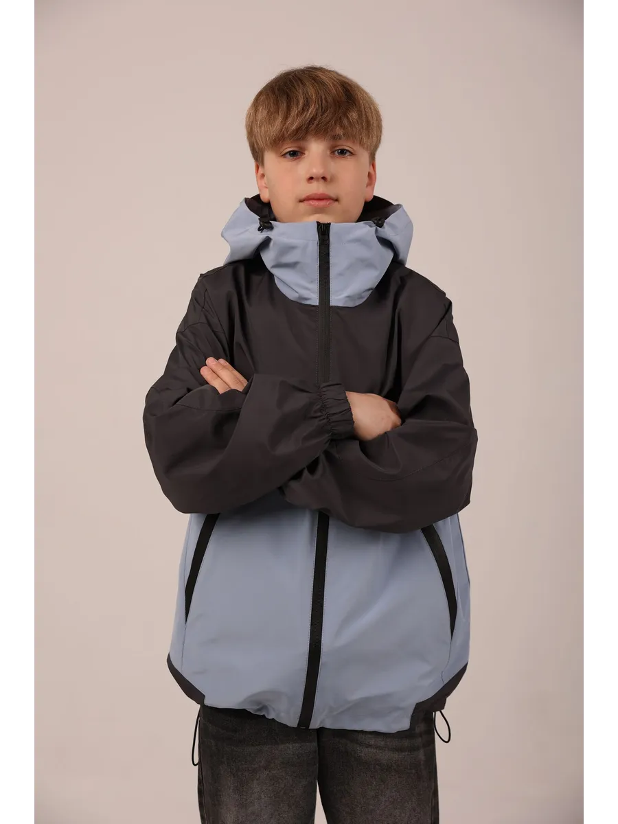 Ветровка Аврора 946-голубой/графит - фото 2