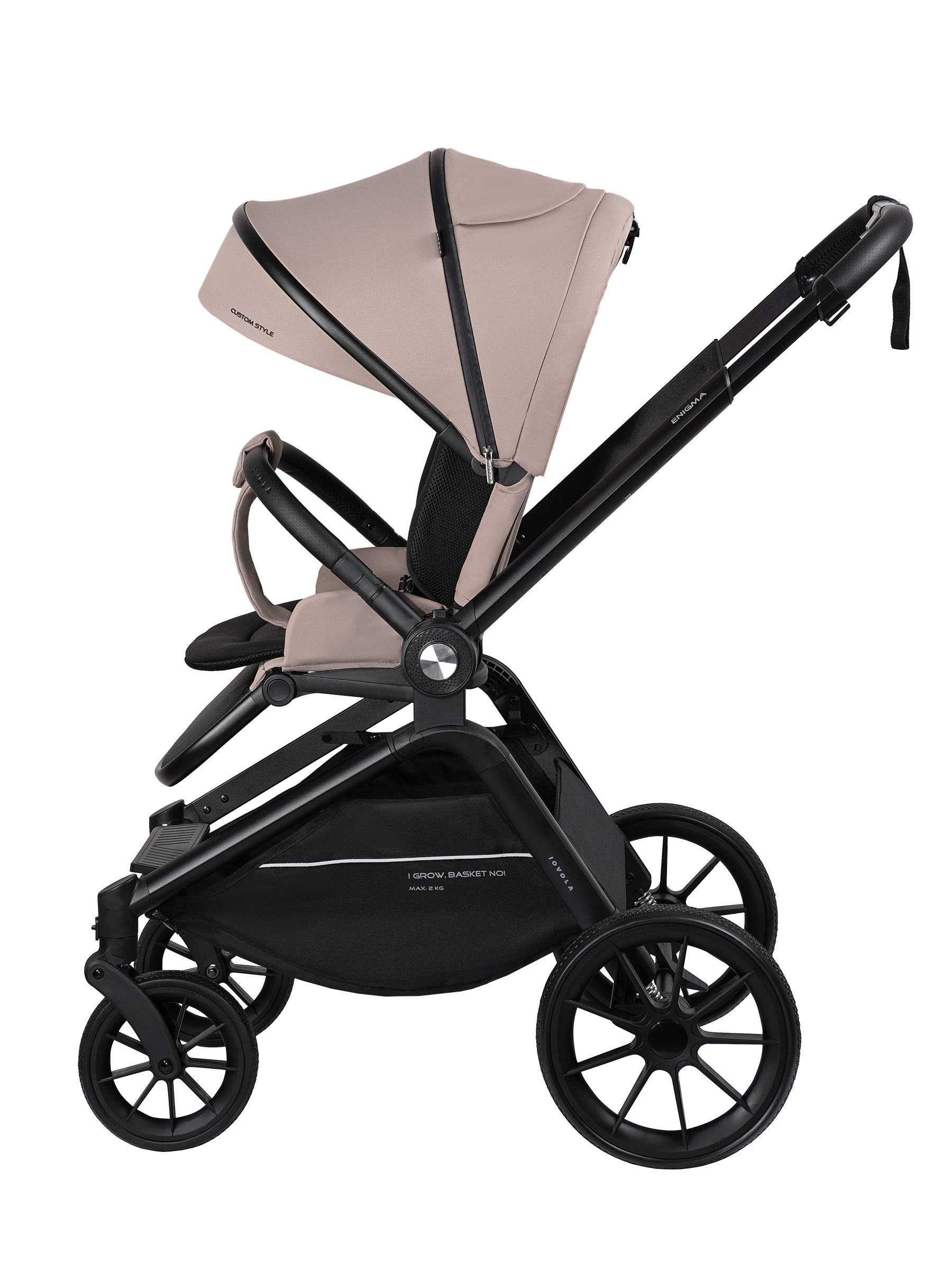 Коляска прогулочная JOVOLA Enigma всесезонная бежевый - фото 14
