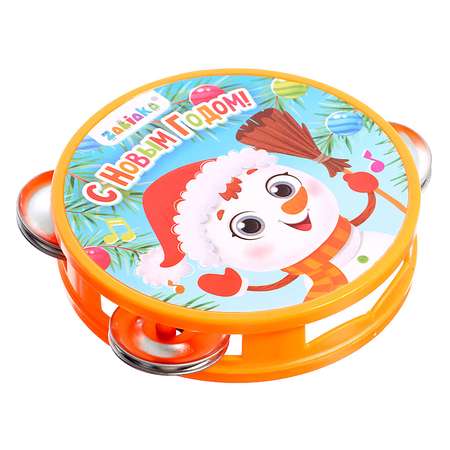 Игрушка музыкальная Zabiaka С Новым годом бубен