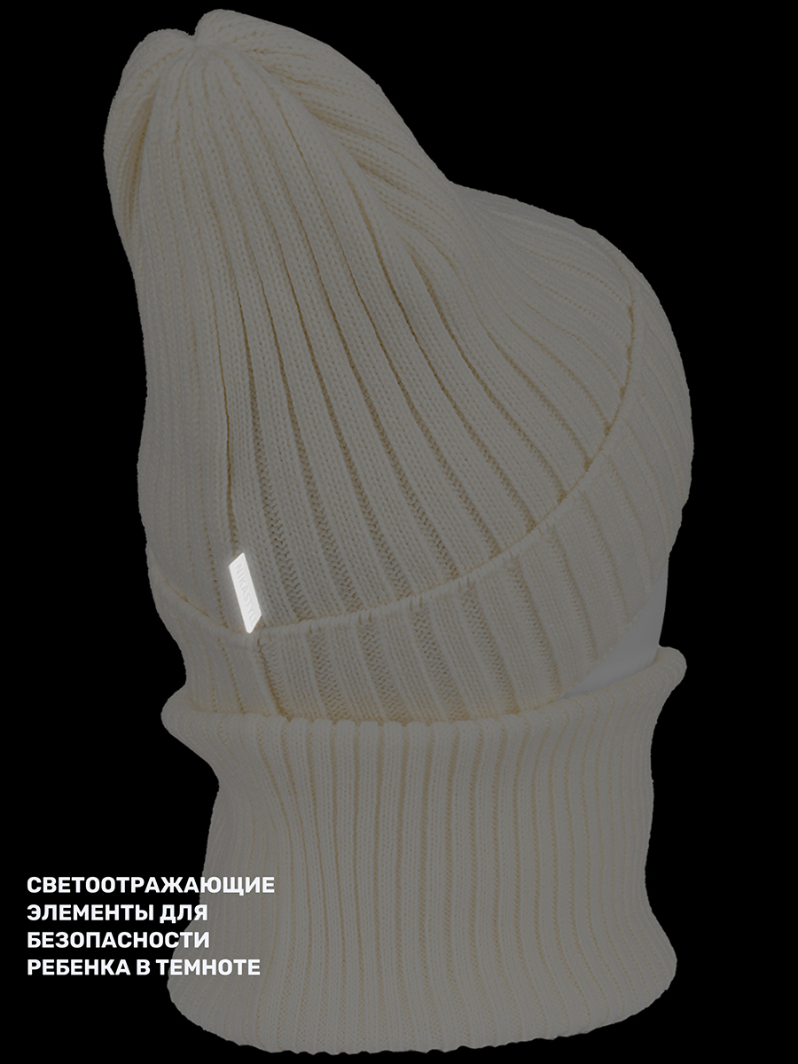 Шапка и снуд NIKASTYLE 12з16424мп молоко - фото 9