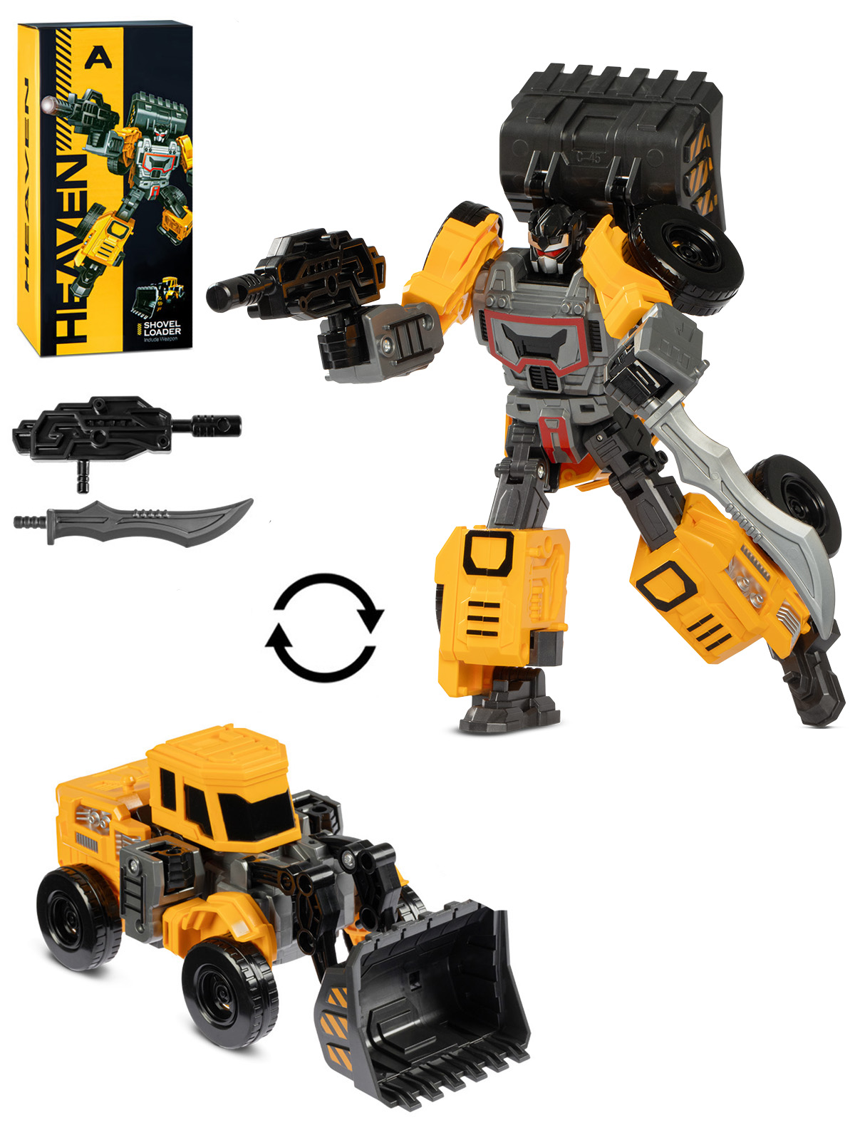 Грейдер AUTODRIVE робот трансформер JB0214083 - фото 12