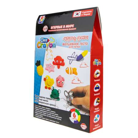 Тесто-пластилин Clay Crayon 6 цв.